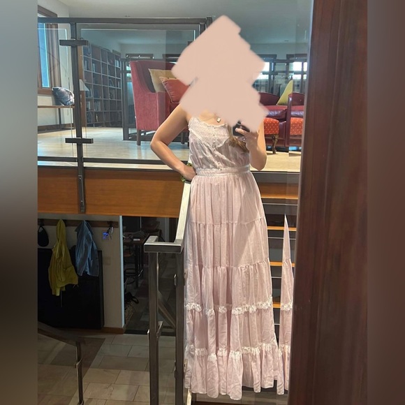 Vintage Gunne Sax princess tiered maxi dress in soft pink, size 11 - Picture 4 of 7